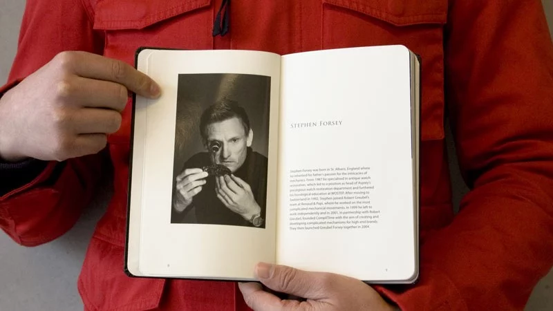 Page du catalogue consacrée à Stephen Forsey