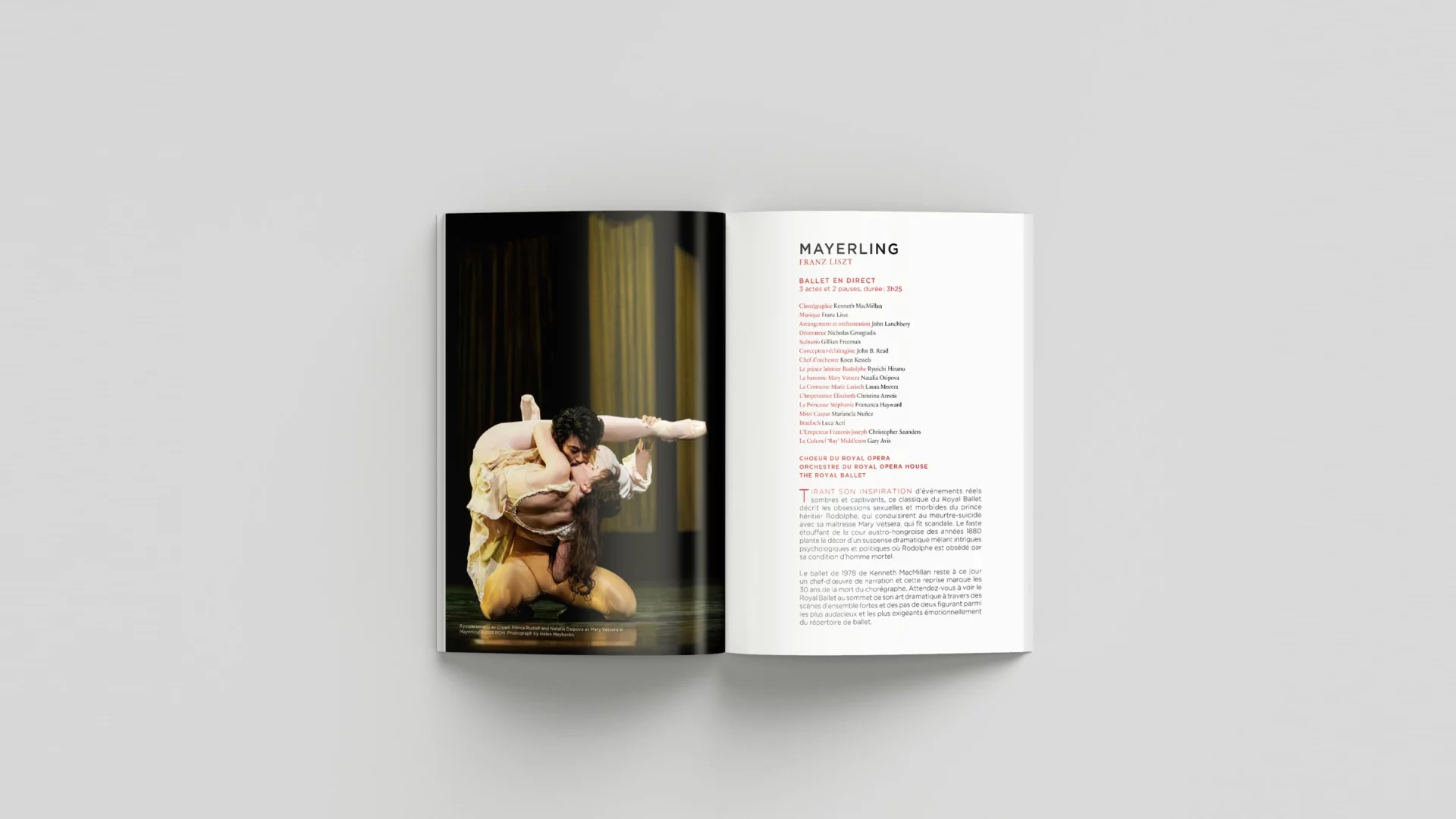 Double page Mayerling de la brochure