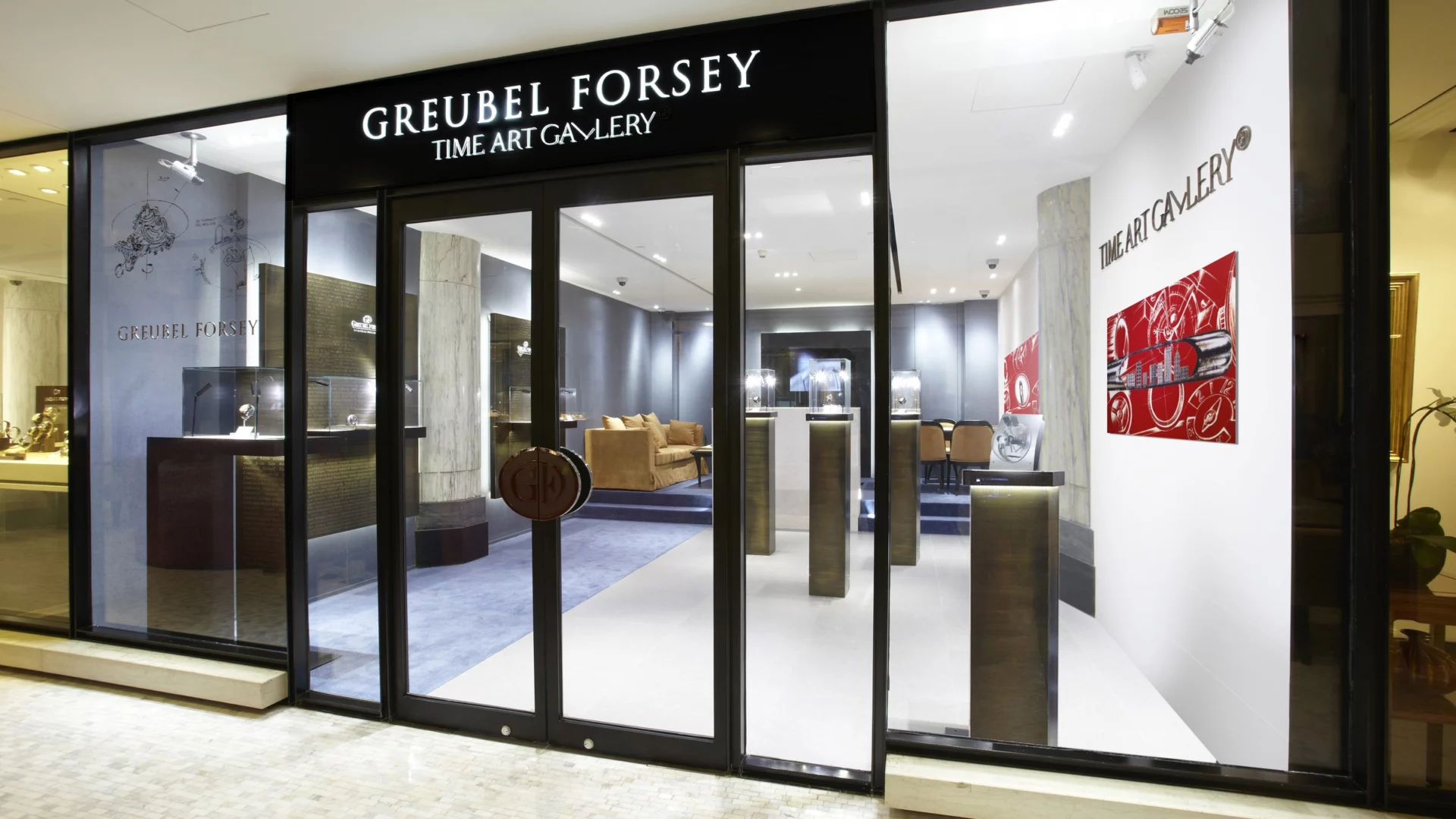 Vitrine de la Time Art Gallery Greubel Forsey à Shanghai